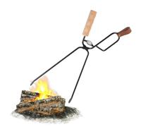 Pince de cheminée, pince à feu, pince en bois, outil de cheminée pour feu de camp en extérieur, foyer et feu de camp