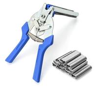 Pince de clôture rapide fixation de treillis métallique mince, jardin pince à grillage + 600 clips pour pinces de fil
