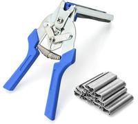 Pince de clôture rapide fixation de treillis métallique mince, jardin pince à grillage + 600 clips pour pinces de fil