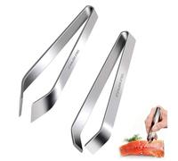 Pince de Cuisine,2 PCS Désarêter à Chiqueter et à Épiler en Acier Inoxydable Multifonctions pour Poisson Volaille Viande Idéale pour Enlever les Arêtes de Poisson Poils et Impuretés