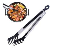 Pince de Cuisine | Cuillère-Serveur Résistante à la Chaleur pour Nouilles | Pince Alimentaire Anti-Rouille Avec Manche Long Pour Cuisine et Repas en Extérieur