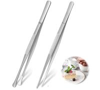 Pince de Cuisine en Acier Inoxydable,2 Pcs 25 cm Pince Cuisine Pincettes Longues de Cuisine Pinces à Barbecue pour Cuisiner Griller et Cuire