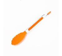Pince de Cuisine en Acier Inoxydable et Silicone,Ustensile de Qualité Alimentaire,Antidérapant,pour Barbecue,diligence - Type orange