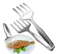 Pince de cuisine - En acier inoxydable - Résistante à la chaleur et ergonomique - Polyvalente - Pour servir et retourner des steaks