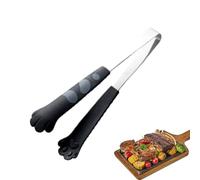 Pince de cuisine en forme de patte de chat - Pince mignonne en forme de patte de chat - Pince polyvalente et durable en acier inoxydable haute résistance à la chaleur avec pointes en silicone pour