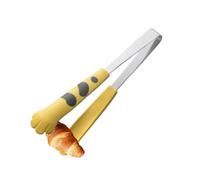 Pince de cuisine en silicone avec pointes en silicone, résistante à la chaleur avec poignée antidérapante pour cuisiner, griller et griller