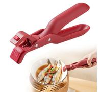Pince De Cuisine En Silicone Multi-usages Pince Anti-brûlure Et Antidérapant Isolation Thermique Pour Bols Chauds, Assiettes Chaudes, Poêles, Plat Accessoires De Cuisine (Rouge)