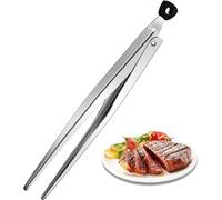Pince de cuisine verrouillable en acier inoxydable, pince à griller de 30,5 cm, résistante à la chaleur jusqu'à 600 °C, design précis à pointe dentelée, saisissez et retournez facilement les steaks