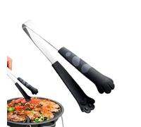 Pince de cuisson en silicone - Adorable poignée en forme de patte de chat, noyau en acier inoxydable, pointe antiadhésive résistante à la chaleur, pour servir les aliments | Accessoire de cuisine pour