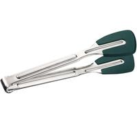 Pince de cuisson Pinces à aliments en acier inoxydable, pinces à barbecue, pinces à sandwich, pinces à griller(Green)