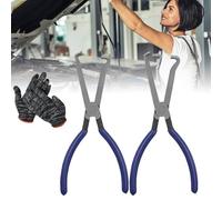 Pince de déconnexion électrique automobile 2 pièces - Ensemble d'outils de démontage de connecteur de voiture for injecteur de carburant et capteur(Blue)
