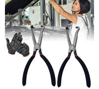 Pince de déconnexion électrique automobile 2 pièces - Ensemble d'outils de démontage de connecteur de voiture for injecteur de carburant et capteur(Black)