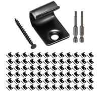Pince de démarrage en acier inoxydable pour sols stratifiés, clips cachés noirs avec vis Torx, kit de fixation durable pour intérieur