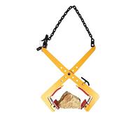 Pince de dérivation pour pierres - Support de pierre lourd - Dispositif de levage jusqu'à 500 kg - Réglable de 33 à 70 cm - Pour bordures, palettes et plaques de pierre lourdes - Coussinets en