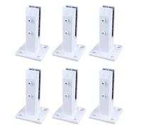 Pince de fixation carrée pour garde-corps en verre sans perçage pour piscine, clôture, escaliers de jardin, balustrade, support de verre de 1,27 cm et 9,5 mm, supports de sol de 160 mm, couleur