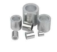 Pince de fixation de manchon fixe à sertir for câble métallique en aluminium, embouts ovales de type 8, verrouillage de cordon, matériel de bouchon de câble(Circular,6.0mm (10Pcs))