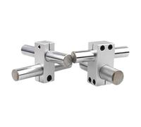 Pince de fixation de pilier verticale Pince de fixation pilier, verticale à diamètre fixe en alliage d'aluminium, optique, bloc transversal, support tuyau acier, connecteur(Same diameter12x12)