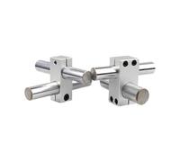 Pince de fixation de pilier verticale Pince de fixation pilier, verticale à diamètre fixe en alliage d'aluminium, bloc transversal d'axe optique, support tuyau acier, vis(12x16mm)