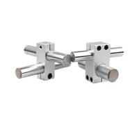 Pince De Fixation Pilier, Verticale À Diamètre Fixe En Alliage D'aluminium, Axe Optique, Bloc Transversal, Support Tuyau Acier, Connexion(Different 15mmx20mm)