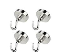 Pince de fixation pour bureau 2/6/12PCS Metal Strong Magnetic Hooks Wall-Mounted Heavy Duty Magnet Hook Key Coat Hanging Hanger Home Kitchen Bathroom Storage(4PCS,10mm)