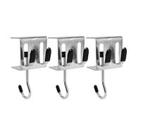 Pince de fixation pour bureau Clip on Desk Hooks No Drill Under Table Organizer Adjustable Desktop Storage Rack Cold Rolled Steel Three Hook Holder for Office(3pcs)