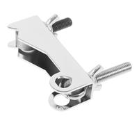 Pince de Fixation pour Cloche de Batterie, Vis Petite Argenté Métal | Fixation Simple, Matériel Robuste pour Usage Fréquent, Studio et Répétition, Finition Lisse et Polie