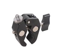 Pince de fixation robuste pour appareil photo avec deux vis de 6,35 mm pour accessoires de montage trépieds, supports de lumière, pince de montage d'ouverture de 50 mm