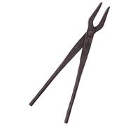Pince de forge, Pince plate, petite, env. 30 cm - en acier forgé main - Tenaille de forgeron