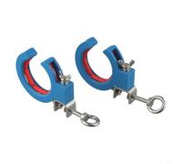 Pince de guidage de câble de poulie de pont - Outil de traction de fil en nylon renforcé et acier inoxydable pour câblage électrique, construction et décoration C (bleu, 2 pièces)