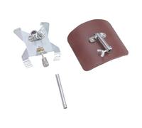 Pince de guitare avec base stabilisatrice, design sûr et antidérapant, support ergonomique, structure en métal, convient pour jouer plus longtemps, support de guitare élégant marron café