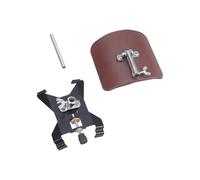 Pince de guitare avec base stabilisatrice, design sûr et antidérapant, support ergonomique, structure en métal, convient pour jouer plus longtemps, support de guitare élégant marron café