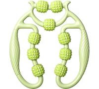 Pince de jambe circulaire 360 degrés 9 roues Masseur de rouleau de muscle pour le cou Bras de main Détendez le raisin vert