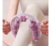 Pince de jambe en forme d'anneau avec 26 rouleaux de massage, outil d'amincissement des jambes à profondeur réglable pour la relaxation musculaire, appareil d'exercice des jambes pour le yoga vert,Vio
