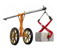 Pince de levage de pierre robuste pour un transport sûr des blocs de béton et dalles de granit - Design réglable pour une utilisation polyvalente