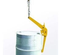 Pince de levage de tambour pour fûts en acier et en plastique de 30 à 155 gallons - Lève-vertical robuste avec épandeur de crochet en acier allié