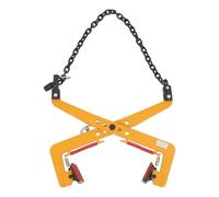 Pince de Levage, Pince à Ciseaux en Acier Allié 350kg, Lève-Pierre Professionnelle avec Ouverture Réglable 30-51cm pour Bordure Granit Marbre Béton, Chaîne Incluse, Outil BTP Chantier