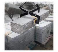 Pince de levage réglable robuste pour une manipulation et un transport sécurisés des blocs de béton et des dalles de granit, élévateur en métal de type chaîne avec mandrins en caoutchouc antidérapant