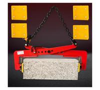 Pince de Levage Robuste et réglable pour Pierres, avec Ciseaux de Levage pour Le Transport de Blocs de béton et de Dalles de Granit. Comprend Une chaîne et des Patins en