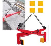 Pince de levage robuste pour dalle de granit avec chaîne et 4 coussinets en caoutchouc - Large ouverture (36-85 cm), capacité de charge 1800 kg, idéal pour la manipulation et la construction de