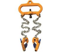 Pince de levage verticale pour baril de pétrole, lève-baril à chaîne amélioré, pince de levage verticale pour baril en acier de 55 gallons, type C avec cadre de levage pour chariot élévateur, capaci