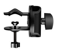 Pince de Microphone en Métal Plateau Rotatif 15 Mm | Support Noir, Rotation 360 Degrés et Réglage D’angle, pour Micro à Main, Discours et Concerts
