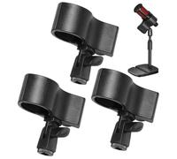 Pince de microphone - Lot de 3 supports de microphone, adaptateur portable antidérapant pour streaming sport interviews et enregistrements audio