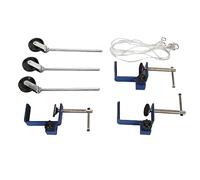 Pince de montage de table, poulie en plastique et métal renforcé, pince de banc en métal polyvalente pour l'enseignement de la physique, laboratoire, école, établissement de test