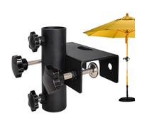 Pince de parasol pour terrasse - Support de parasol réglable en métal - Support de parasol robuste pour plage, jardin, balcon, cour et utilisation commerciale