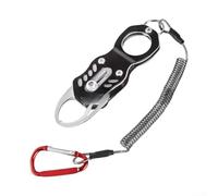 Pince de pêche avec une seule main et cordon de taille élastique, fabriqué en acier inoxydable résistant à la rouille et en aluminium pour une manipulation sûre et efficace des poissons (bleu)