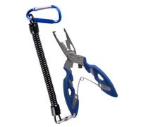 Pince de pêche en acier inoxydable avec bec dentelé pointu, coupe-ligne et extracteur de crochet pour pêcheurs - Outil de 125 mm de profondeur pour une manipulation sûre des poissons (orange)