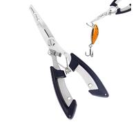 Pince de pêche en eau salée, pince à anneau fendu pour pêche | Matériel de pêche au surf, pince de pêche multifonctionnelle en acier inoxydable pour coupe de ligne de pêche