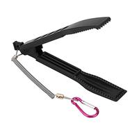 Pince de pêche pince pince à poisson avec interrupteur de verrouillage serrage pince corps ressort lanière titulaire pince contrôleur outils(Noir)