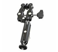 Pince de photographie multifonction réglable à double rotule pour appareils photo et microphones