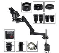 Pince de Pilier de Bras articulé Microscope stéréo trinoculaire Industriel simul-Focal HDMI USB caméra vidéo numérique for Soudure de Laboratoire